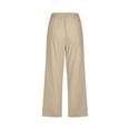 thumbnail image 5 of Meichang Pantalon Capri à Jambe Grand pour Femmes avec Taille Extensible et Poches, Uni, 5 of 5