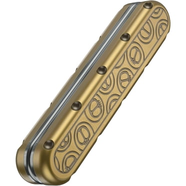 B-Qtech Metal Fidget Slider, Silent Stress Relief Toy for Adults, Office & Desk Use (Gold)