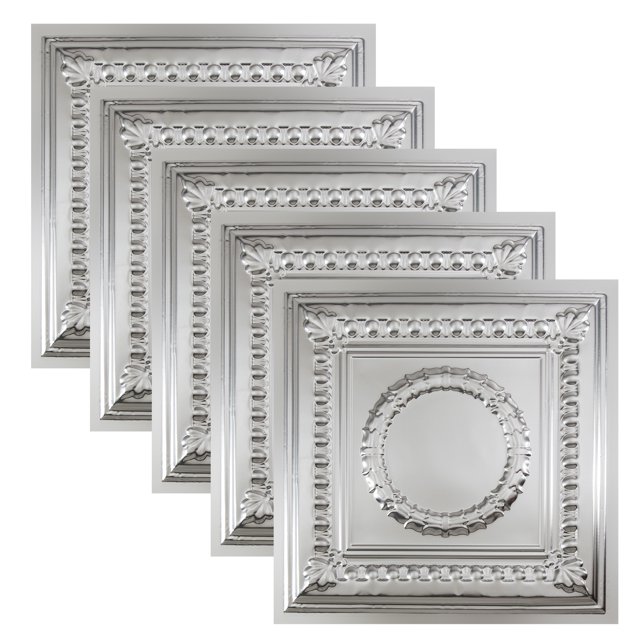 Great Lakes Tin Cleveland Clear 2ft x 2ft Lay In Ceiling Tiles (5 Pack)