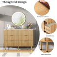 thumbnail image 4 of Ourlova Commode de Chambre en Bois à 6 Tiroirs avec Tiroirs Larges et Coffre de Rangement Moderne, Convient au Salon, au Garde-Robe, au Couloir, à l'Entrée, 4 of 7