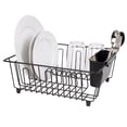 thumbnail image 3 of Mainstays Small Chrome Wire Dish Rack - White, 3 of 7