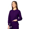 thumbnail image 3 of Adar Uniformes Médicaux Universels pour Femmes - Veste d'Échauffement à Col Rond, 3 of 7