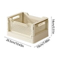 thumbnail image 3 of Foldable Storage Basket, Collapsible Organizer Bin with Wheels, Portable Desktop Box for Home Office Bedroom Closet, 3 of 7