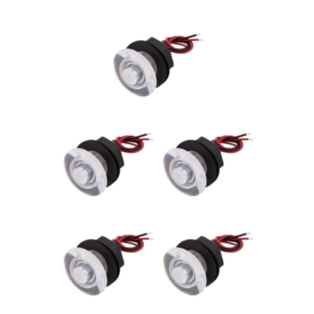 Ruiboury Boat LED Livewell Courtesy Stair LED Light Lamp Waterproof and Versatile White 5Set