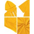 thumbnail image 5 of INSPIRE CHIC Men's Hoodies Solid Color Zip up Short Sleeve Jacket, 5 of 5