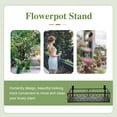 thumbnail image 4 of OFFIGAM 1Pc Fence Hanging Flowerpot Rack Iron Art Large Capacity Flower Storage Black, 4 of 7