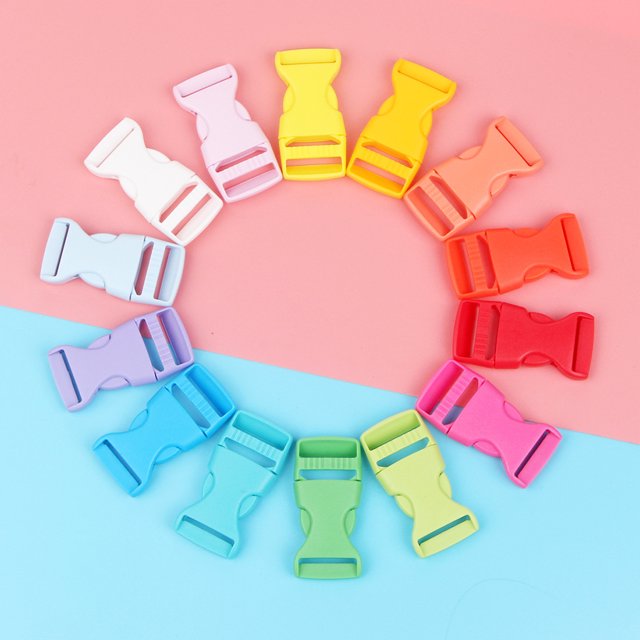 maskred 10pack/lot Versatile Release Buckle Strap For Various Buckle Applications Multi-Color ABS Clasp Belt Buckles Hook Buckle golden yellow 2Set