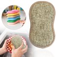 thumbnail image 2 of 1 Pcs Multi-Purpose Scrub Sponges For Kitchen,Non-Scratch Microfiber Sponge,Heavy-Duty Washable Scouring Pad,Reusable Microfiber Sponge,Effortless Cleaning Of Dishes,Pots And Pans All,Khaki, 2 of 7