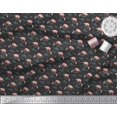 thumbnail image 2 of Soimoi Black Poly Georgette Fabric Flamingo Bird Print Fabric by the Yard 42 Inch Wide, 2 of 3