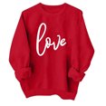 thumbnail image 2 of TIMIFIS Chandails à Col Rond pour Femmes Mode Mignon Imprimé Amour Chandail à Manches Longues Haut Décontracté Chandail à Cœur Chemises Tenue de la Saint-Valentin Femmes - Printemps/été, 2 of 4