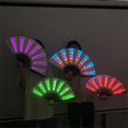 thumbnail image 5 of Foldable Hand Fan With Led Light Glowing Discoloration Fan For Night Performance Dj Bar Club Room Party Halloween Decoration, 5 of 5