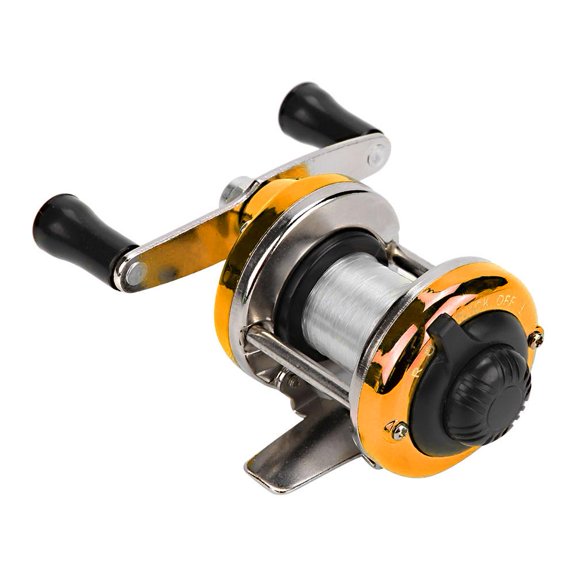 Qiilu Casting Reel, Ice Fishing Wheel,Portable Winter Ice Fishing Reel Wheel with Wire Outdoor Casting Tackle