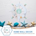 thumbnail image 3 of MLINS Nautical Beach Wooden Boat Ship Steering Wheel Fishing Net Shell Home Wall Decor (Swim ring), 3 of 6