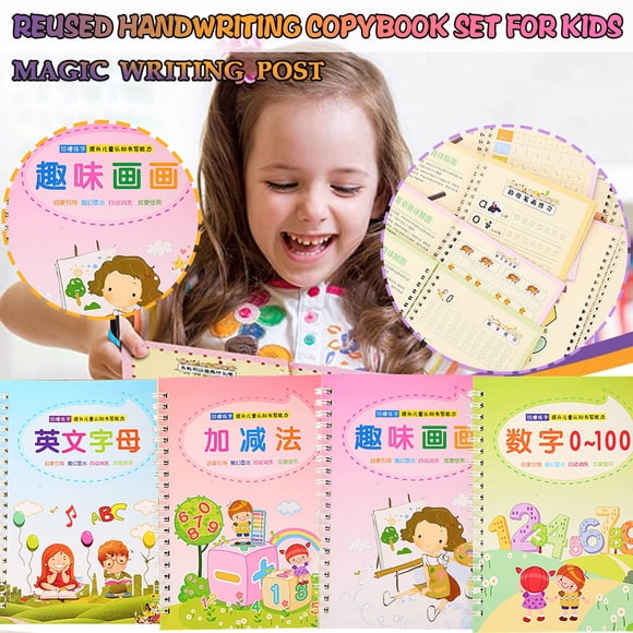 Cqxid Pen Under $10 Practice Writing Learning Stickers Kindergarten Enlightenment Copybook Office Stationery