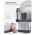 thumbnail image 2 of Songmics Home - Small Stainless Steel Dish Drying Rack Drain, Utensil Holder, Silver and Black, 2 of 9