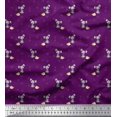 thumbnail image 1 of Soimoi Velvet Fabric Footprint,Cheese & Rat Kids Printed Fabric 1 Yard 58 Inch Wide, 1 of 3