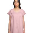 thumbnail image 4 of Moomaya Chemise de Nuit Femme Longueur Genou en Coton à Manches Courtes Robe de Nuit Unie, 4 of 5