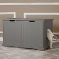 thumbnail image 4 of Merry Products Pet Cat Washroom Storage Bench with Removable Wall, Gray, 4 of 7