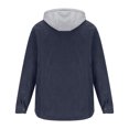 thumbnail image 4 of KIHOUT Winter Warm Coats Men Button-up Cardigan Carry Pockets Solid Color Long Sleeve Hooded Jacket,Size M-5XL, 4 of 5