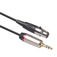 thumbnail image 1 of Mini XLR 3Pin Female to 3.5mm TRS Male Plug Audio Microphone Cable (1m), 1 of 8