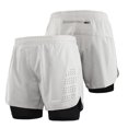 thumbnail image 1 of Lixada Men's 2-in-1 Running Shorts Quick Drying Breathable Active Training Exercise Jogging Cycling Shorts with Longer Liner Light Grey-XXL, 1 of 7