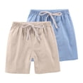 thumbnail image 1 of RXIRUCGD 2025 Summer Clothes for Kids 2PC Children's Summer Solid Casual Sports Shorts With Drawstring For Kids, 1 of 8