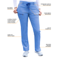 thumbnail image 3 of Adar Pro Heather Sarraus pour Femmes - Pantalon de Sarrau Fuselé Coupe Ajustée, 3 of 7