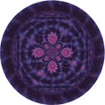 thumbnail image 1 of Ahgly Company Tapis Rond Lavable en Machine Intérieur Transitionnel Violet Profond, 7 Pieds Rond, 1 of 7