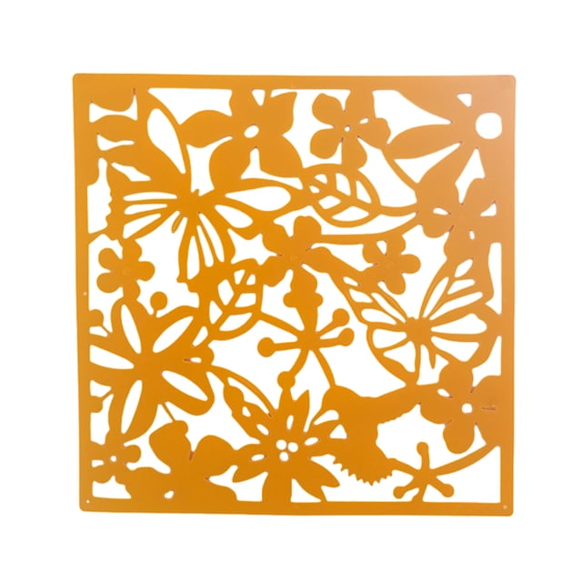 ZheElen 4piece Lightweight Hanging Divider Screens For Versatile Space Foldable Yellow Butterflies 1Set