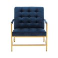thumbnail image 2 of TOV Furniture Van Midnight Blue Velvet Upholstered Accent Chair, 2 of 6