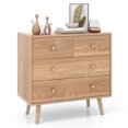 thumbnail image 1 of Gymax 4-Drawer Dresser Chest Cabinet Storage Organizer w/Anti-Toppling Kits, 1 of 9