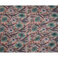 thumbnail image 4 of oneOone Polyester Lycra Fabric Leaves & Floral Block Printed Craft Fabric BTY 56 Inch Wide, 4 of 4