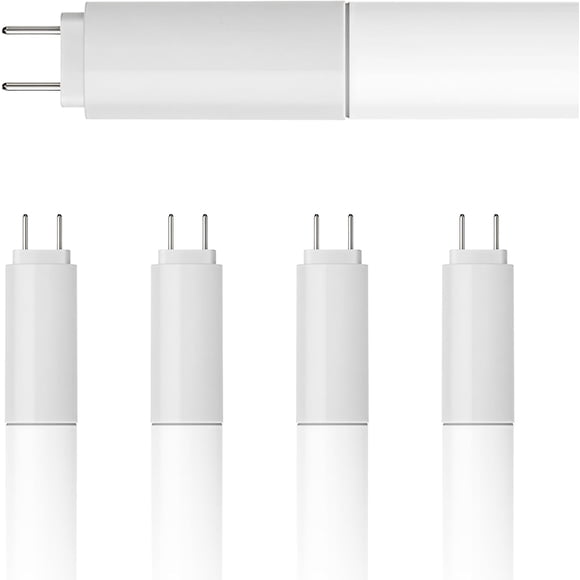 4ft T8 LED Light Bulb, 15W Type A+B LED Tube Light, Bright 2200 Lumen, 5 CCT (3000K-6500K), Plug & Play or Ballast Bypass, 32W Fluorescent Tube Replacement, Energy Saving Shop Lights - 4 Pack