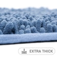 thumbnail image 3 of Hitime Soft Chenille Bath Mat Grey 20x30 Quick Dry Machine Washable Bathroom Runner - Ultra Absorbent Non-Slip Backing Bath Rug Mat - Blue, 3 of 10