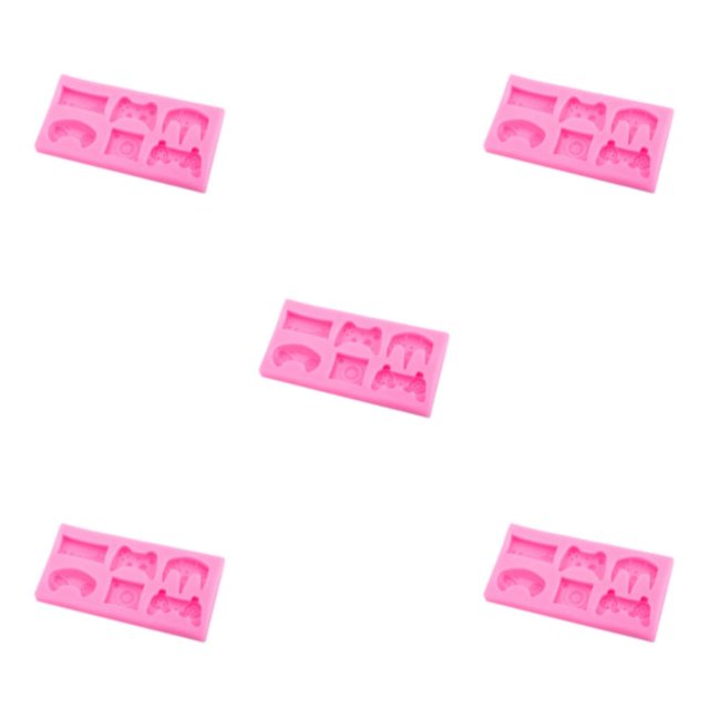 kurtrusly Festival Non-stick Jelly Cake Chocolate Mousse Pudding Cookies Mould Reusable Bar Dessert Decorating 5Set