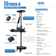 thumbnail image 2 of HASWING OUTDOOR Electric Trolling Motor – 12V 55LB 48 Inch Shaft Cayman Bow Mount Boat Fishing Saltwater Freshwater with Remote Control, Quick Release Bracket and Foot Controller, 2 of 7