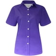thumbnail image 4 of Button Down Shirts for Women Short Sleeve Collared Work Office Blouses Casual Relaxed Fit Summer Tunic Tops Plus Size, 4 of 5