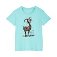thumbnail image 1 of RXIRUCGD 2025 Vêtements d'Été pour Enfants T-shirt Imprimé Mode Mignon Col Rond Manches Courtes, 1 of 5