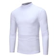 thumbnail image 4 of QIPOPIQ Mens Half Turtleneck Long Sleeve Pullover Basic Designed Undershirt Stretch Slim Fit Sweaters Clearance, 4 of 6