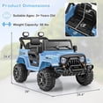 thumbnail image 3 of Gymax Camion-Auto pour Enfants 12 V avec Télécommande, Roues à Bande de Roulement, 3 Vitesses, Lumières DEL, 3 of 10