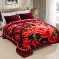 thumbnail image 2 of JML Soft Plush Fleece Blanket for Bed Queen 75"x87" 5lb,2 Ply Raschel Blanket Virgin Mary/Flower, 2 of 5