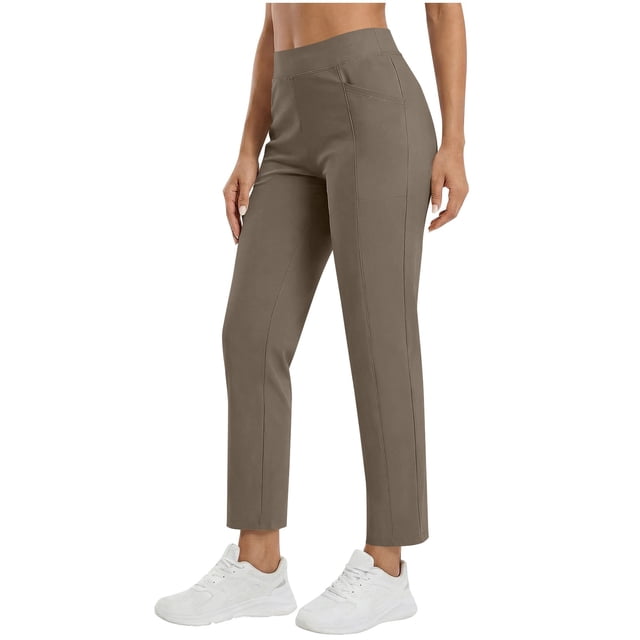 Golf Pants for Women Stretch Breathable Casual Solid Color Cropped Pants 1 Pc