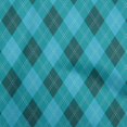 thumbnail image 1 of oneOone Rayon Turquoise Blue Fabric Check Sewing Material Print Fabric By The Yard 56 Inch Wide, 1 of 4