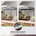 thumbnail image 4 of Outsunny 10' x 7' Patio Pergola with Retractable Canopy, 4 of 10