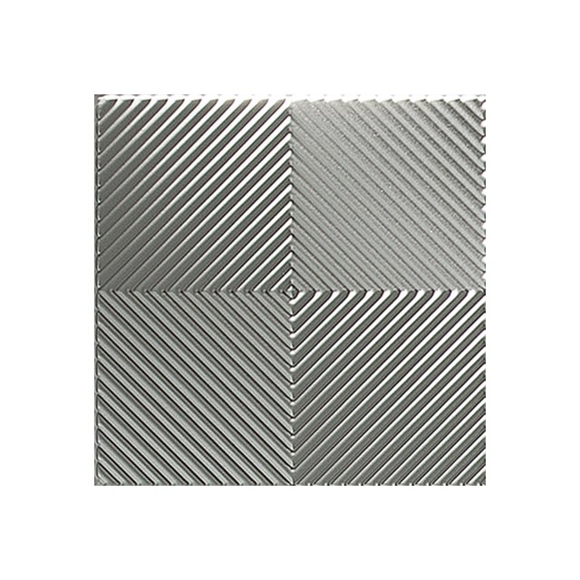 Fasade Quattro Argent Silver Wall Panel Sample 12" x 12"