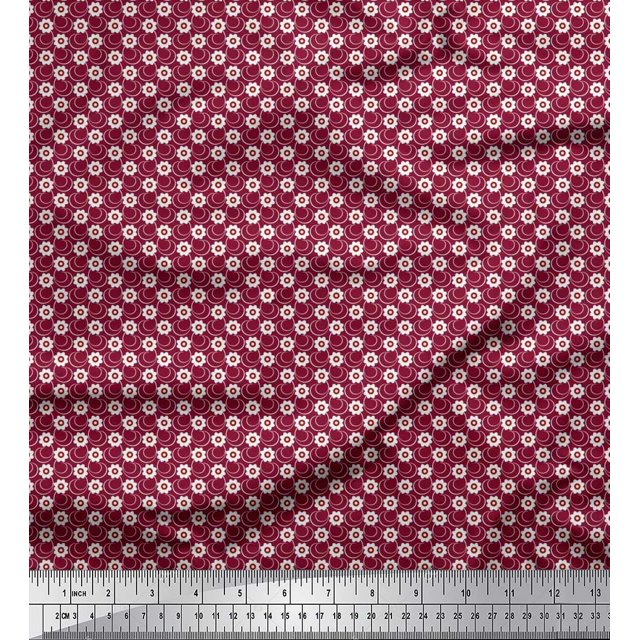 Soimoi Poly Georgette Fabric Artistic Floral Fabric Prints by Yard 52 Inch Wide