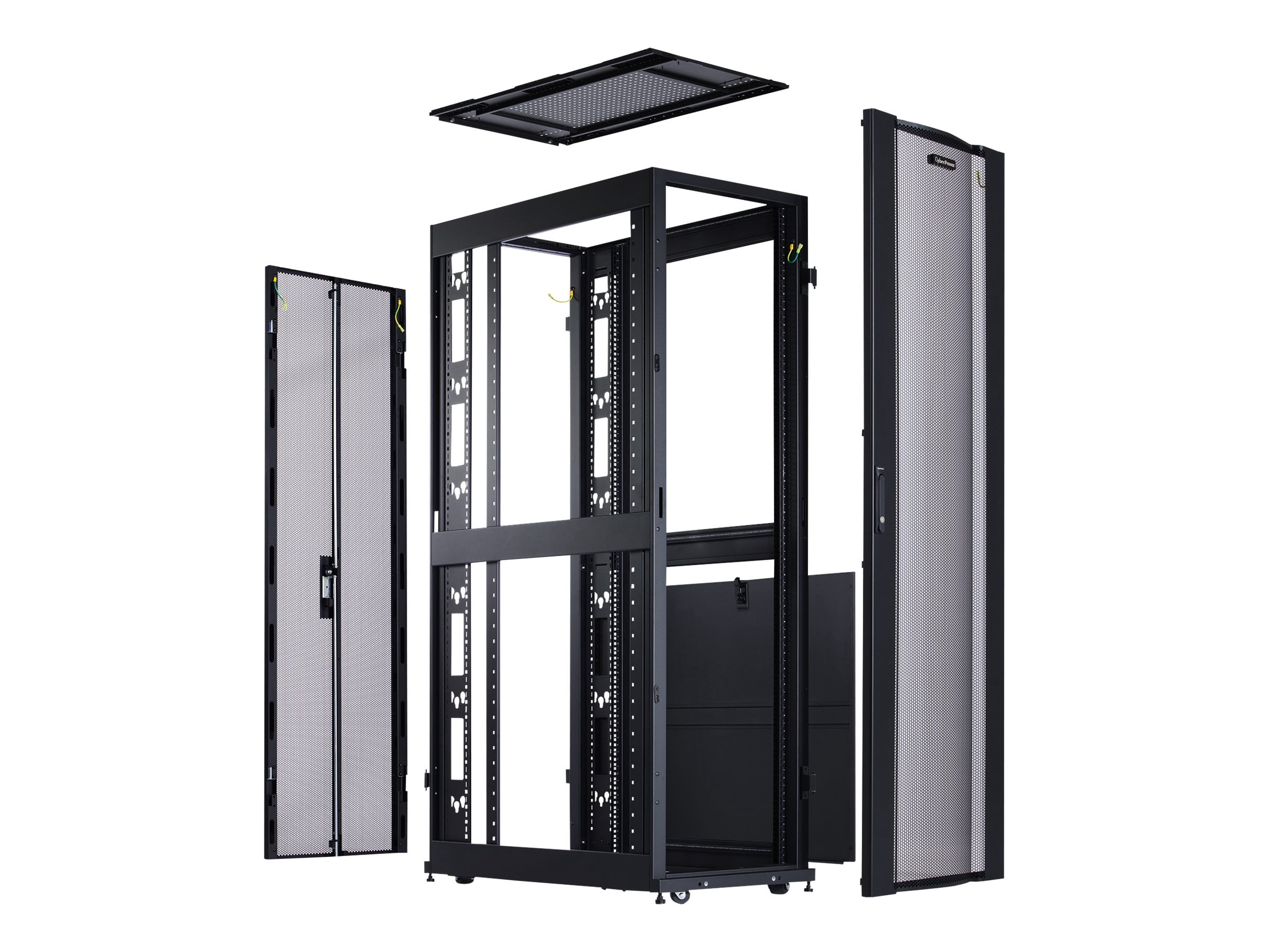 CyberPower Carbon CR42U11001 - Rack cabinet - black, RAL 9005 - 42U - 19"