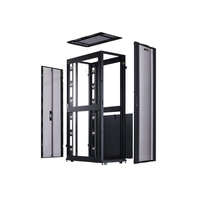 CyberPower Carbon CR42U11001 - Rack cabinet - black, RAL 9005 - 42U - 19"