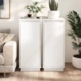 thumbnail image 1 of vidaXL Buffets 2 pcs Blanc 31.5x34x75 cm Pin Massif, 1 of 5