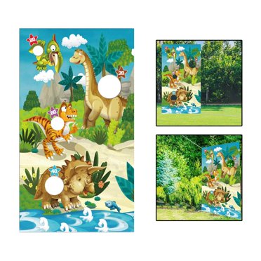 Maoww Reusable Bean Bag Game Sets Banner Friends Interaction Toss Game Yard Game Style C